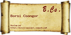 Borsi Csongor névjegykártya