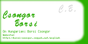 csongor borsi business card